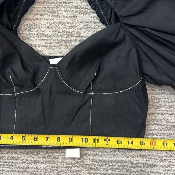 NWT JONATHAN SIMKHAI STANDARD Brene Bustier Top in Black Large Revolve - Picture 9 of 14